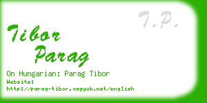 tibor parag business card